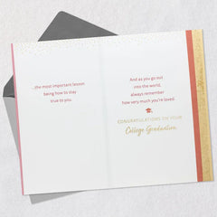 Stay True to You College Graduation Card for Daughter