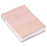 Pink and Gold Honeycomb Faux Leather Large List Pad