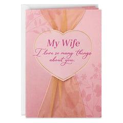 I Love So Many Things About You Birthday Card for Wife