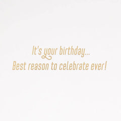 Best Reason to Celebrate Birthday Card with Party Headband