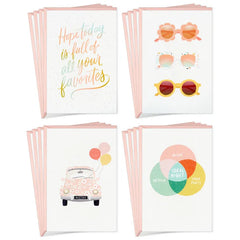 Sunny Tropical Assorted Boxed Blank Notes, Pack of 16
