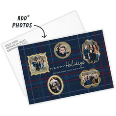 Plaid Wall Gallery Flat Holiday Photo Card