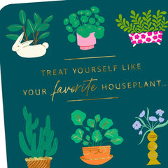 Treat Yourself Like a Plant Funny Birthday Card