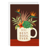 Best Ever Mug Custom Boss's Day Card