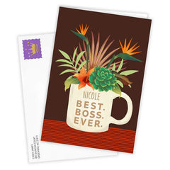 Best Ever Mug Custom Boss's Day Card