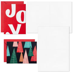 Winter Joy Assorted Blank Boxed Christmas Notes, Pack of 36