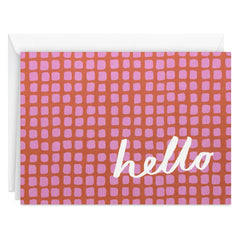 Rose Grid Blank Hello Notes, Pack of 10
