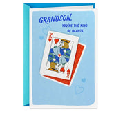 You're the King of Hearts Birthday Card for Grandson