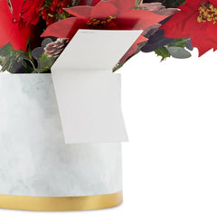 Merry Christmas Poinsettia Flower Bouquet 3D Pop-Up Christmas Card