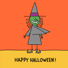 Pointy Witch Hats Funny Halloween Card