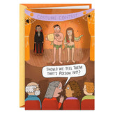 Adam and Eve Poison Ivy Costumes Funny Halloween Card