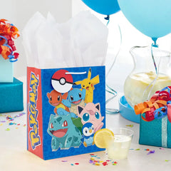 9.6" Pokémon on Blue Medium Gift Bag