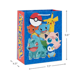 9.6" Pokémon on Blue Medium Gift Bag