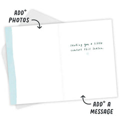 Polar Bear With Present Custom Holiday Card