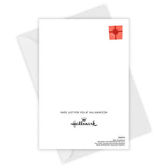 Polar Bear With Present Custom Holiday Card