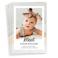 Meet Baby Birth Announcement