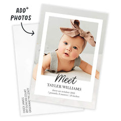Meet Baby Birth Announcement