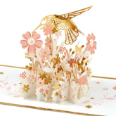 Lovely Just Like You Hummingbird Pop-Up Birthday Card