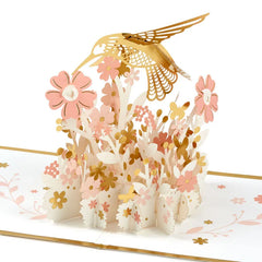 Lovely Just Like You Hummingbird Pop-Up Birthday Card