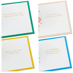Bright and Cheery Nature Pop-Up Assorted Thinking of You Cards, Pack of 4