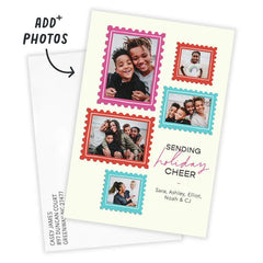 Fun Photo Stamps Flat Holiday Photo Card