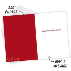 Vintage Postage Stamp Custom Valentine's Day Card