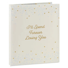 Forever Loving You Hearts on Cream Refillable Photo Album