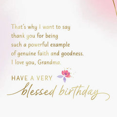 You're a Powerful Example of Faith Birthday Card for Grandma