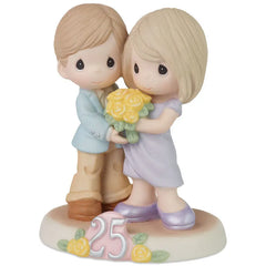 Precious Moments Twenty-Five Happy Years Together Figurine, 5.1"
