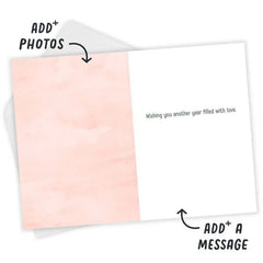 Pretty Pink Cake Custom Birthday Card