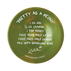 Lolita Pretty as a Peony Handpainted Wine Glass, 15 oz.