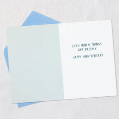 Cactus Happily Stuck With You Funny Anniversary Card
