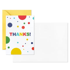 Primary Colors Assorted Blank Thank-You Notes, Pack of 48