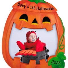 Baby's First Halloween 2025 Personalized Ornament, Custom Photo