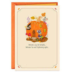 Welcome Cozy Fall Delights Halloween Card