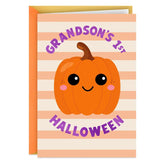Sweetest Little Pumpkin First Halloween Card for Grandson