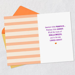 Sweetest Little Pumpkin First Halloween Card for Grandson