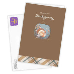 Rustic Painted Pumpkin Custom Thanksgiving Card