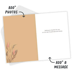 Rustic Painted Pumpkin Custom Thanksgiving Card