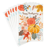 Pumpkin and Fall Foliage Thanksgiving Cards, Pack of 6