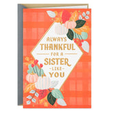 Always Thankful for You Thanksgiving Card for Sister