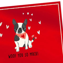 Woof You So Much Valentine's Day Card From the Dog