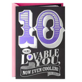 Same Lovable You 10th Birthday Card