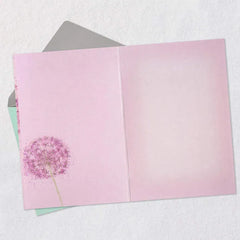 Purple Allium Flower Blank Card