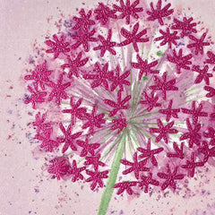 Purple Allium Flower Blank Card