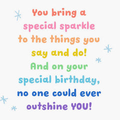 Splash and Sparkle Birthday Card for Girl