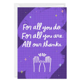 For All You Do Custom Thank-You Card