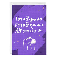 For All You Do Custom Thank-You Card