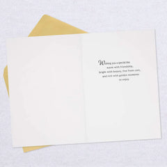 Purple Paisley Golden Moments Birthday Card
