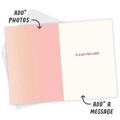 Purr-fect Cutie Custom Valentine's Day Card